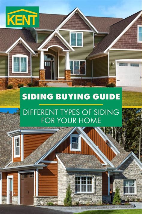 Two Different Types Of Houses With The Words Siding Buying Guide And Different Types Of Siding