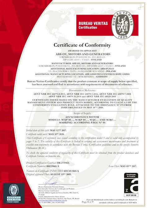 Pdf Certificate Of Conformity Abb Group Certificate Of Conformity