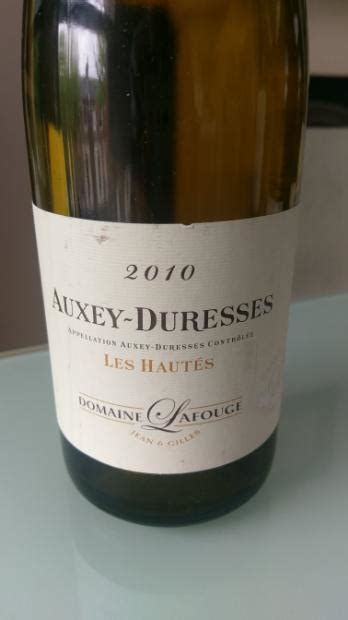 Domaine Lafouge Auxey Duresses Blanc France Burgundy C Te De