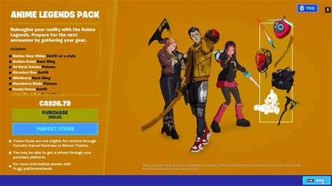 NEW Anime Legends Pack Fortnite Item Shop L October 21 2022 YouTube