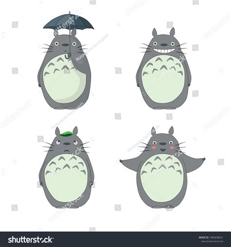 Totoro Vector Graphic Illustration Icons Stock Vector (Royalty Free) 1983658031 | Shutterstock