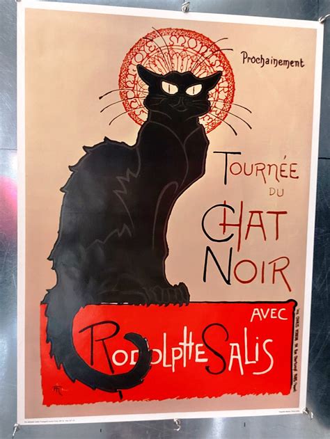 1980ca 1897 Poster Art Original Chat Noir Tournee Du T A