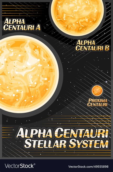 Poster for alpha centauri Royalty Free Vector Image