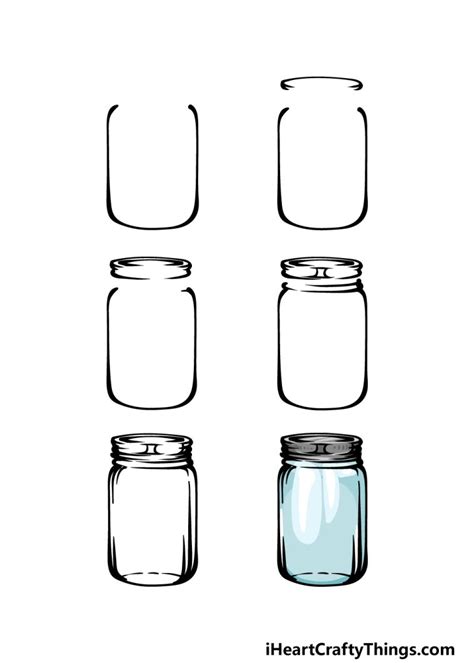 Mason Jar Drawing How To Draw A Mason Jar Step By Step