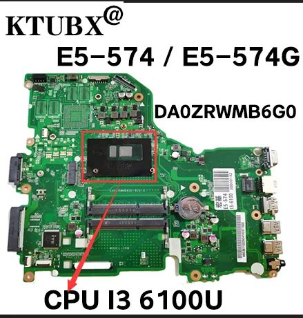 DA0ZRWMB6G0 Motherboard For Acer Aspire E5 574 E5 574G Laptop