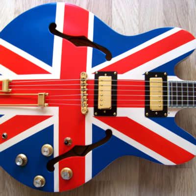 Tpp Noel Gallagher Union Jack Epiphone Sheraton Ii Tribute Reverb