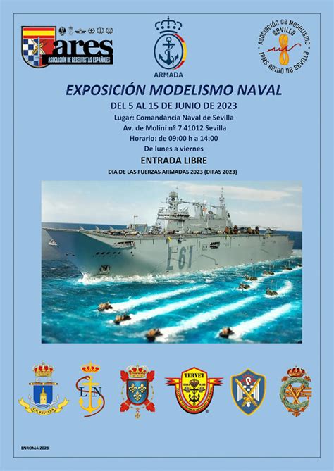 Exposición de modelismo naval en la Comandancia Naval de Sevilla