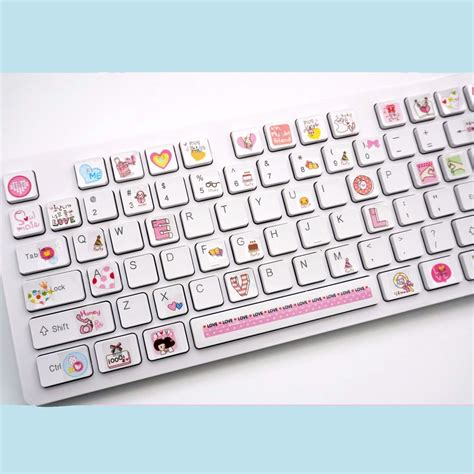 Cartoon Cute Keyboard Sticker Logitech K480 K380 Wireless Bluetooth Ipad Film Sticker Voyage Bow