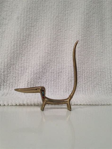 Brass Dachshund Weiner Dog Jeweled Ring Holder Etsy Weiner Dog