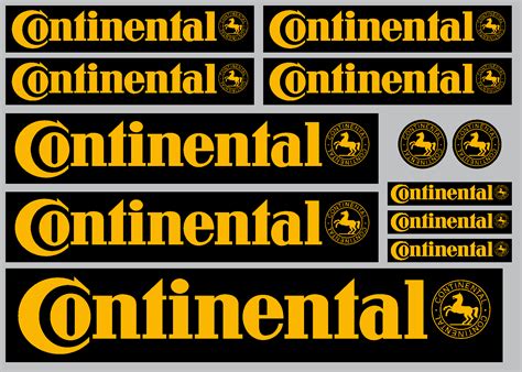 Continental Sticker Set Sheet Of 12 Stickers Decals Motorcycling