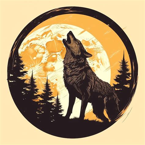 Premium Ai Image A Wolf Howling At The Moon