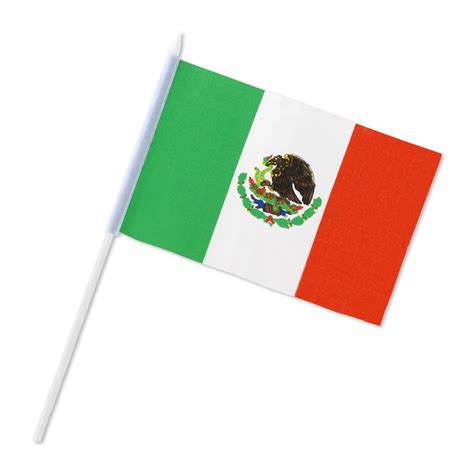 ANLEY Mexico Stick Flag Mexican 5 In X 8 In Handheld Mini Flag With