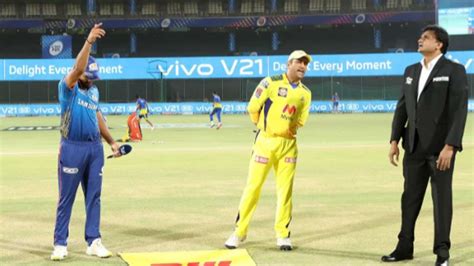 Ipl 2021 Csk Vs Mi Toss Today Chennai Super Kings Win Toss Opt To Bat