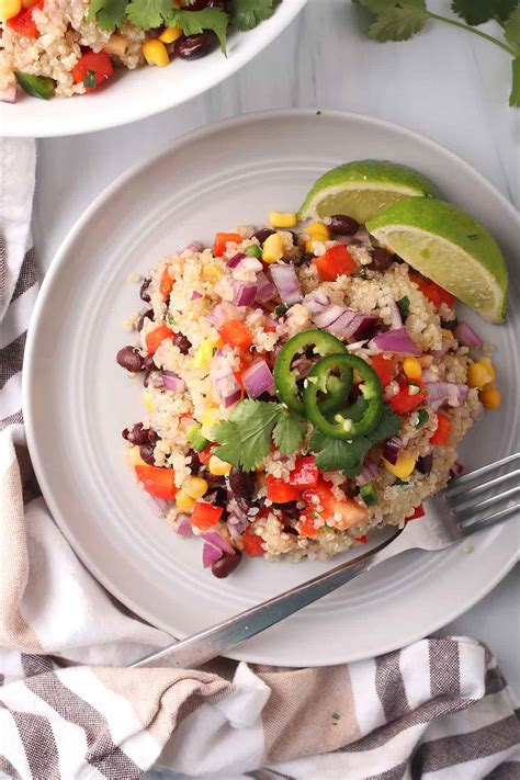 Southwest Quinoa Salad With Cilantro Lime Dressing My Darling Vegan