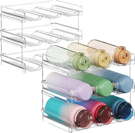 Amazon Lifewit Stackable Water Bottle Organizer For Cabinet Water