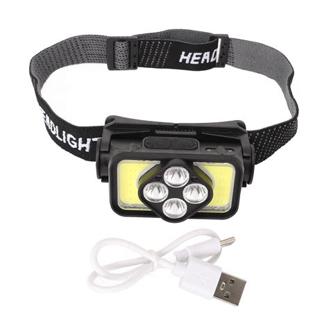 Cob Head Lamp Usb Rechargeable Led Head Lamp Ipx Waterproof Headlight