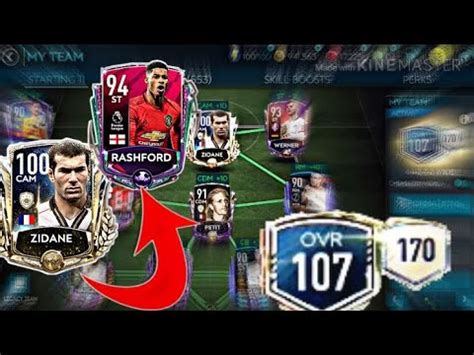 HUGE FIFA MOBILE 20 TEAM UPGRADE 100 OVR PRIME ZIDANE OVER 50 MILLION