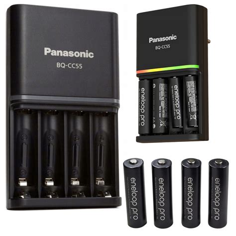 Ładowarka Panasonic Eneloop Bq Cc55 4 X R6 Aa Eneloop Pro 2500 Mah