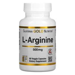 California Gold Nutrition L Arginine AjiPure 500 Mg 60 Capsules