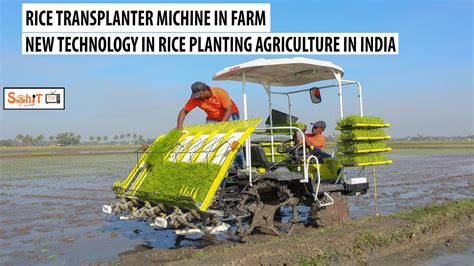 Rice Transplanter Michine In Farm New Technology In Rice Planting