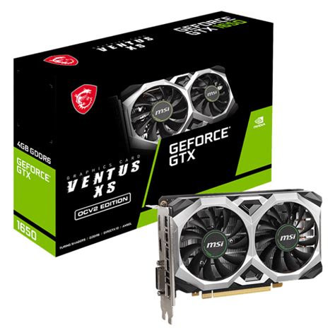 Buy MSI GeForce GTX 1650 D6 Ventus XS OC V2 4GB [GTX1650-D6-VENTUS-XS ...