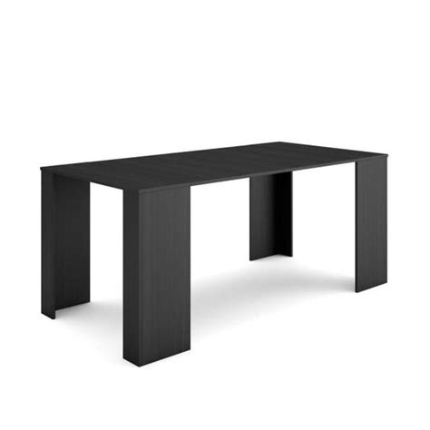 Skraut Home Table Console Extensible 180 Pour 8 Personnes Noirs