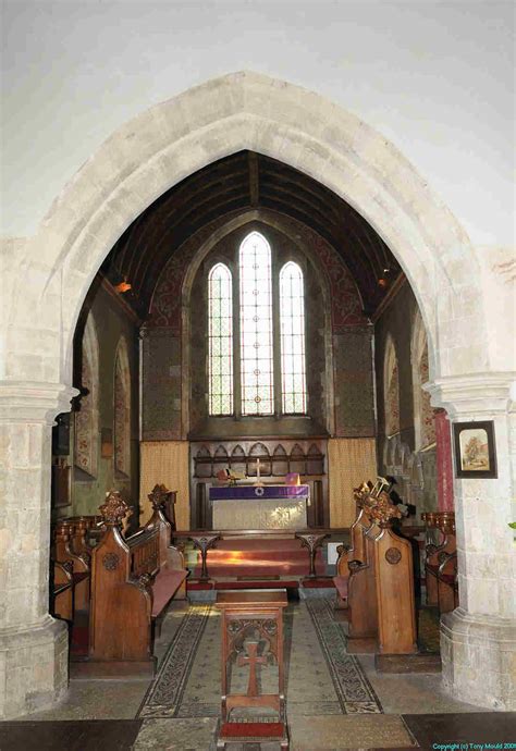 Downland Church Built Of Local Flint Rubble St Peters Preston My