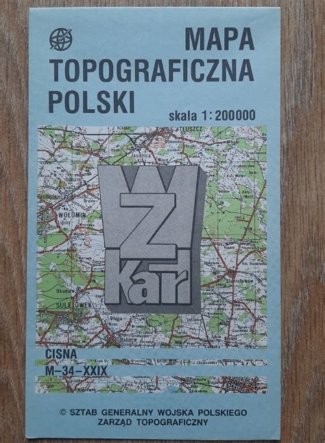 Mapa Topograficzna Polski Cisna Gdańsk Kup teraz na Allegro Lokalnie