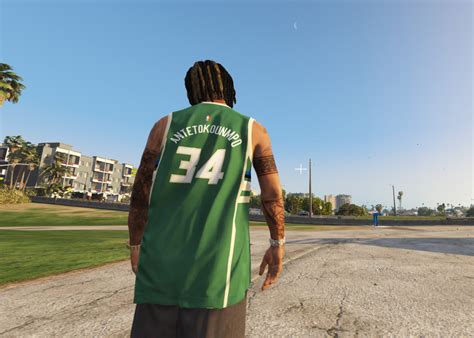 Nba Giannis Antetokounmpo Milwaukee Bucks Jersey For Mp Male Gta5