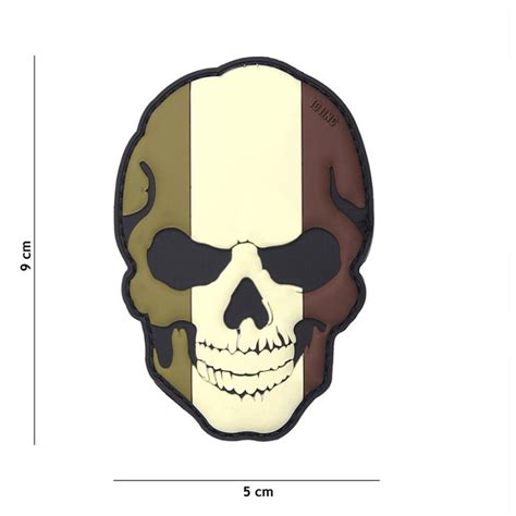 Patch 3D PVC Skull France Basse Visibilité 101 Incorporated Accueil