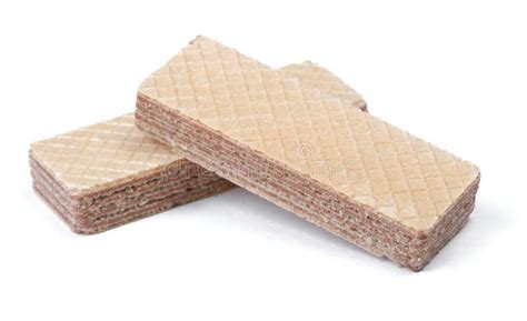 Four Rectangle Shape Wafer Biscuits Stock Image Image Of Biscuit