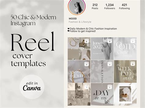 Fashion Instagram Reel Templates Minimal IG Reel Cover Template Modern ...