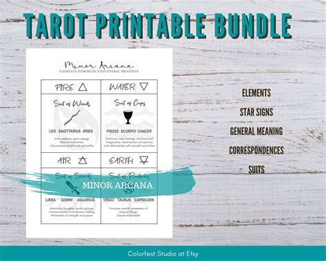 Tarot Journal Printable Pages For Grimoire And Book Of Etsy