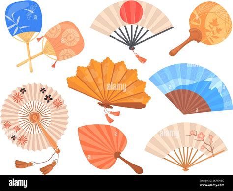 Japanese Paper Fans Asian Traditional Folding Hand Fan Souvenir