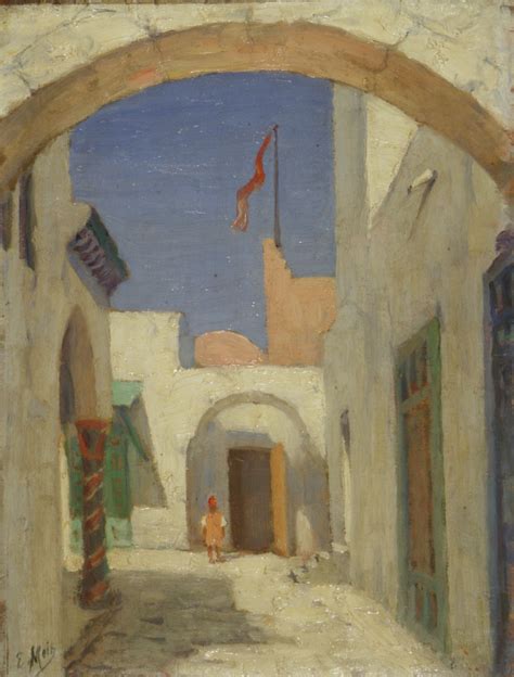 Une ruelle Palais de la Tunisie Étienne Mein peintre graveur