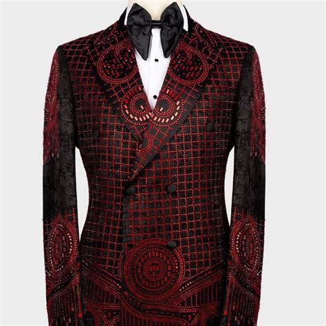 Men's Red Black Custom TUXEDO | Custom tuxedo, Tuxedo colors, Tuxedo