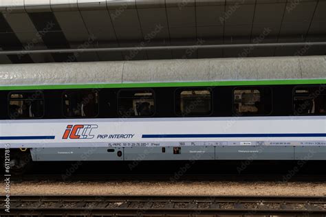 PKP Intercity passenger train at Kraków Główny Main Railway Station