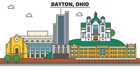 Dayton ohio skyline Vector Art Stock Images | Depositphotos