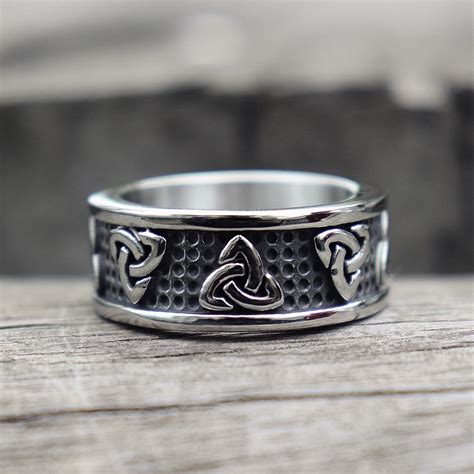 Anillo Vikingo De Acero Inoxidable Para Hombre Y Mujer Anillo De Boda