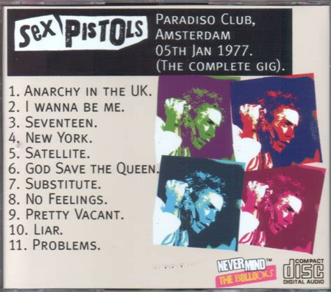 Never Mind The Bollocks Heres The Artwork Albums 1977 Gigs Cds