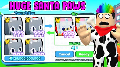 TRADING HUGE FESTIVE CAT BERBUAH HUGE SANTA PAWS DI PET SIMULATOR X