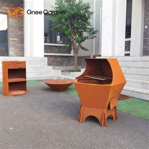 Cina 3mm Tebal Corten Steel Bbq Grills Produsen Pemasok Distributor