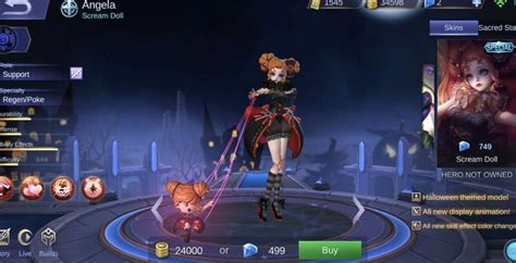 Angela Scream Doll Halloween Skin Mobile Legends 4k 5 1124 Wallpaper