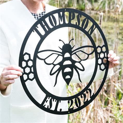 Amazon Personalized Honey Bee Sign Custom Metal Bee Decor