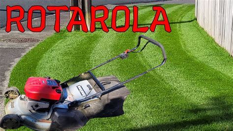 Mowing With The Masport Rotarola Rotary Mower With Roller Striping