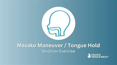 Masako Maneuver Tongue Hold Swallow Exercise Youtube