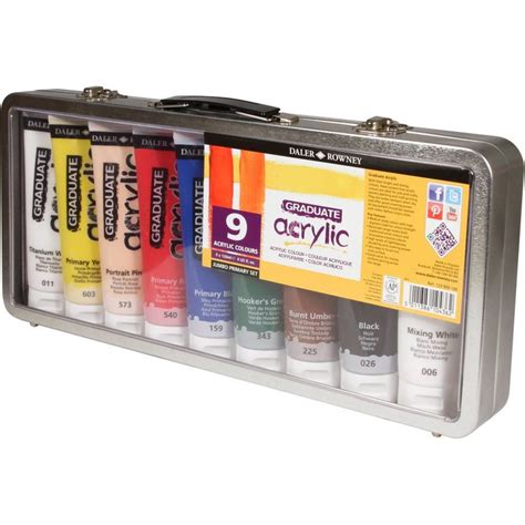 Buy Daler Rowney Graduate Acrylic Paint 120ml 9 Pack For GBP 25 00