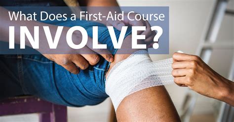 What Does A First Aid Course Involve First Response Training