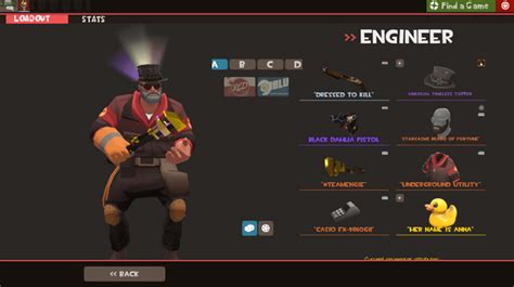 Rate My New Engineer Cosmetic Set R Tf2