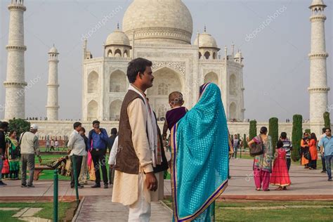 Agra India De Octubre De Taj Mahal Una De Las Obras